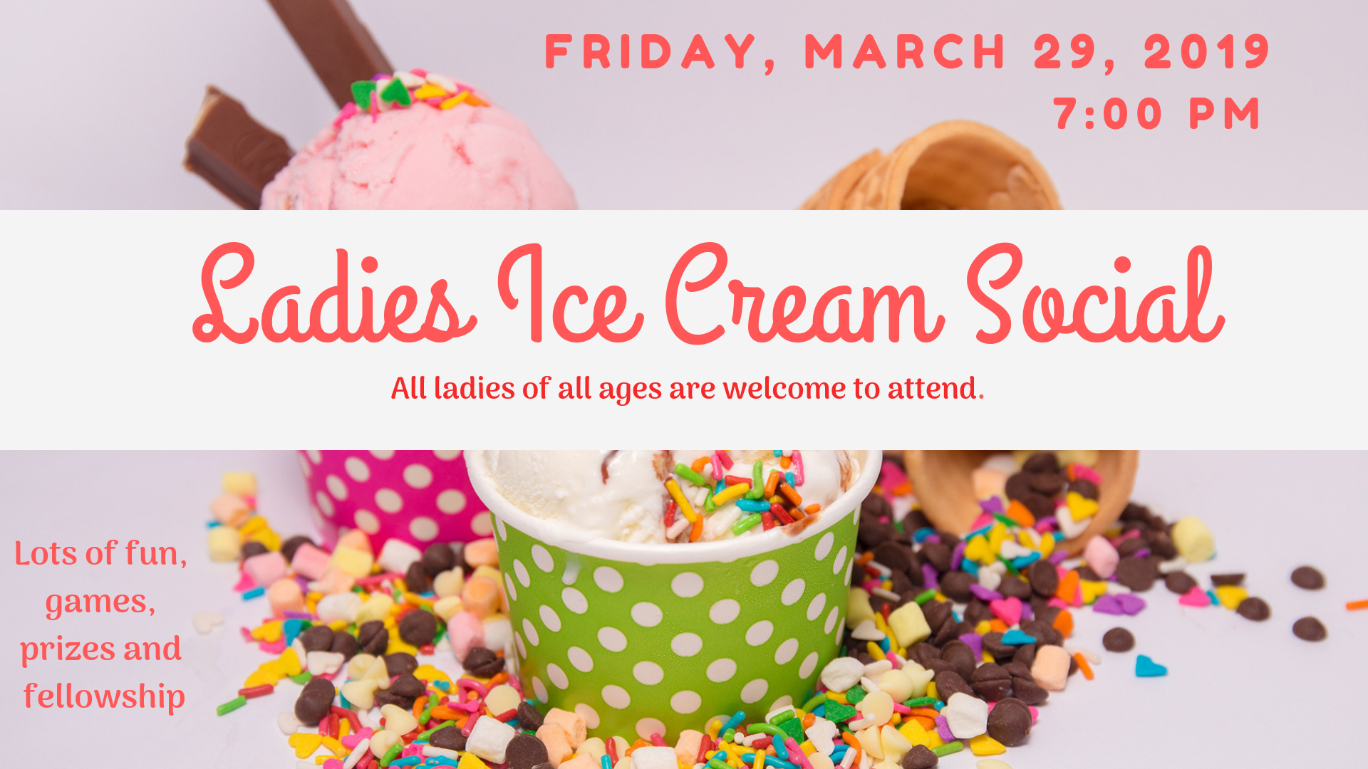 Ladies Ice Cream Social Kettering Ministries